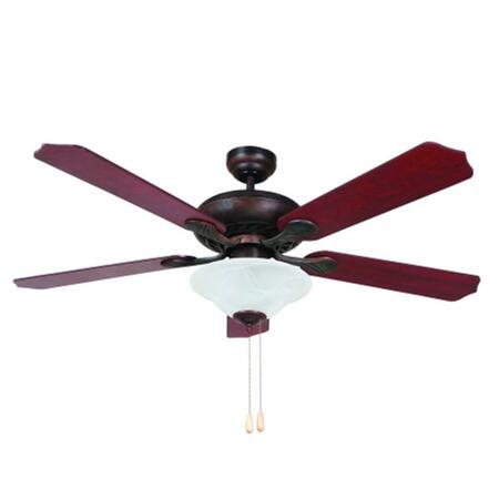 YOSEMITE HOME DECOR 52 Inch Ceiling Fan in Oil Rubbed Bronze Finish with 3 light and 72 inch lead wire included WHITNEY-ORB-2